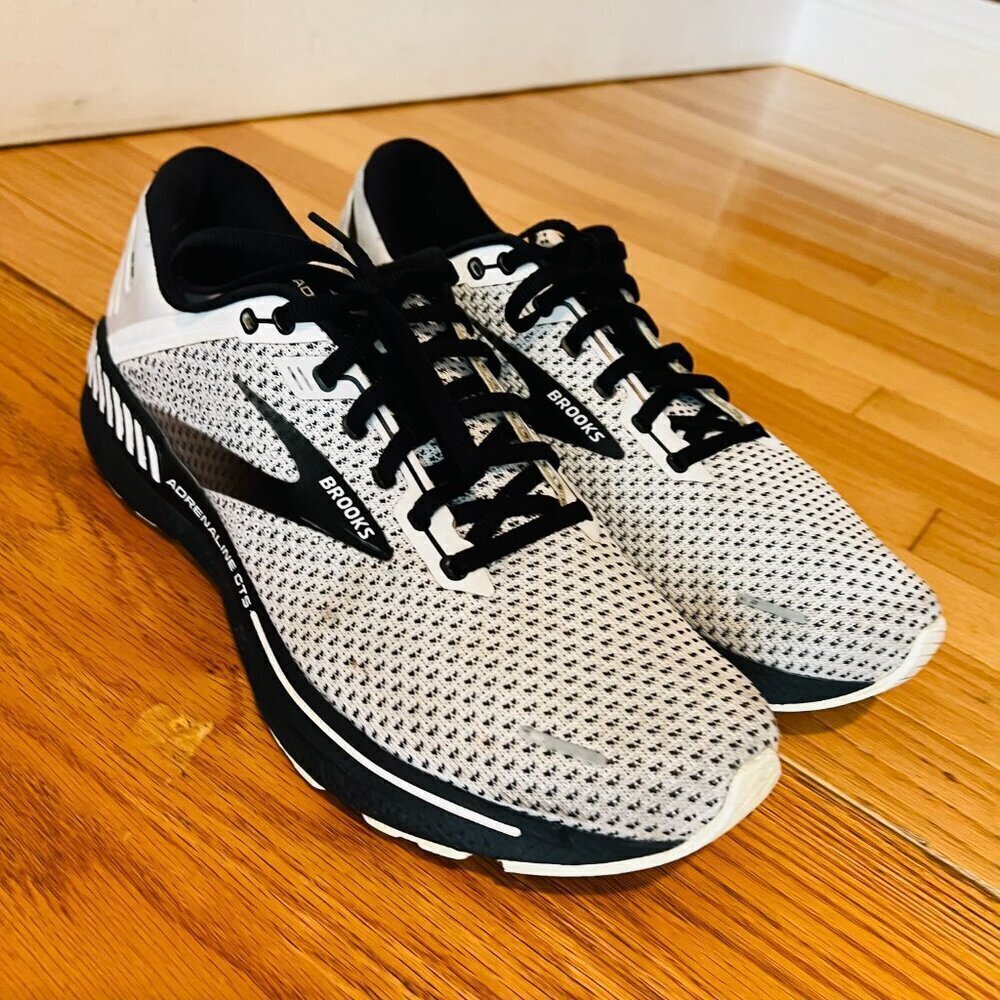 Brooks Adrenaline GTS 22 Mens 10.5 Wide Shoes Gray Running Walking Gym Lace Up - Picture 7 of 16